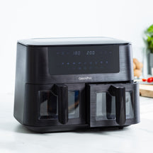 GreenPan Dubbele Airfryer Bistro Dual Zone - Zwart - 8 Liter (2 x 4 Liter)