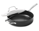GreenPan Hapjespan met deksel Copenhagen Zwart ø 28 cm / 4.3 Liter - keramische anti-aanbaklaag