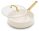 GreenPan Hapjespan met deksel Padova Reserve Pro Cream ø 26 cm - keramische anti-aanbaklaag