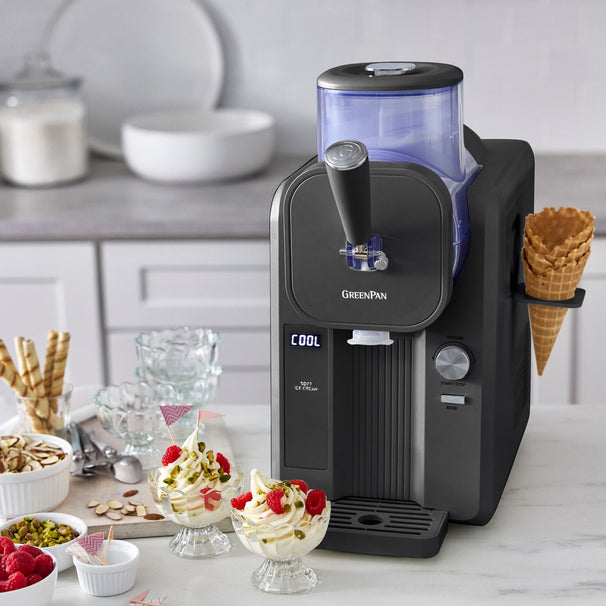 GreenPan IJsmachine Frost - Grijs - Softijs, Roomijs, Slushies, Milkshakes & Smoothies - 1.8 Liter