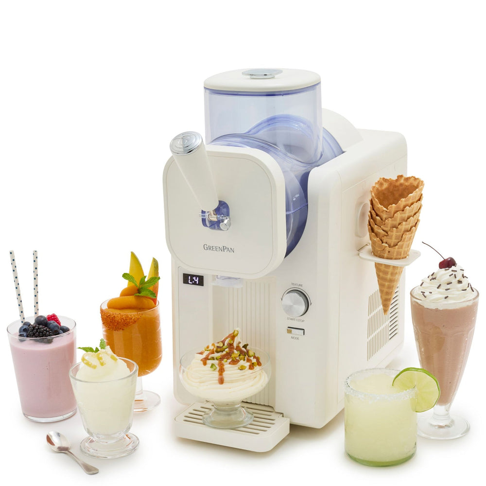 GreenPan IJsmachine Frost - Wit - Softijs, Roomijs, Slushies, Milkshakes & Smoothies - 1.8 Liter