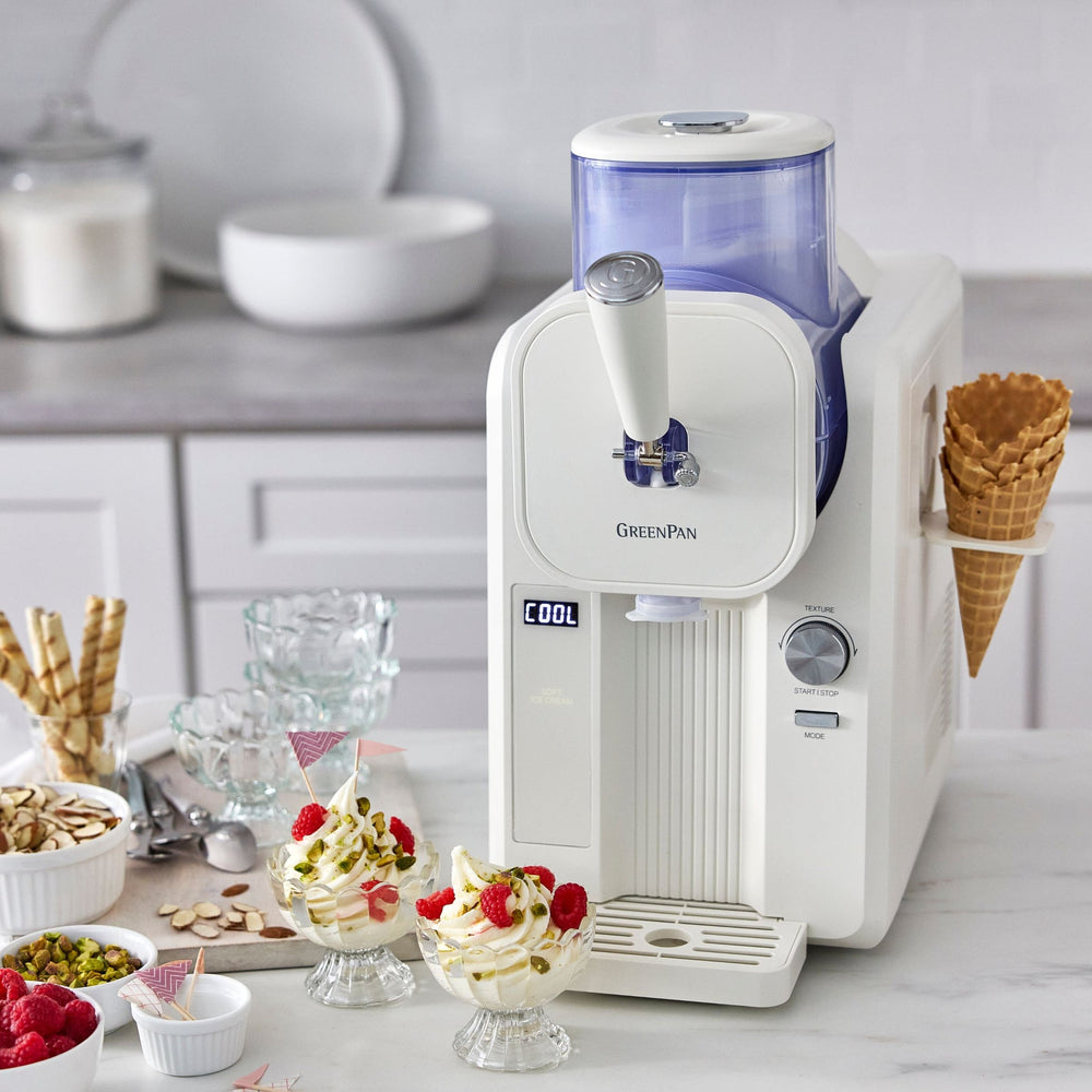 GreenPan IJsmachine Frost - Wit - Softijs, Roomijs, Slushies, Milkshakes & Smoothies - 1.8 Liter