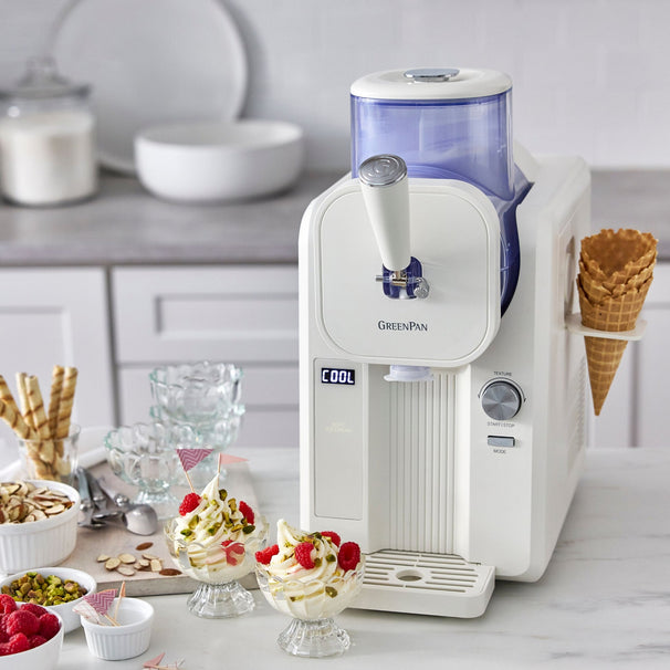 GreenPan IJsmachine Frost - Wit - Softijs, Roomijs, Slushies, Milkshakes & Smoothies - 1.8 Liter