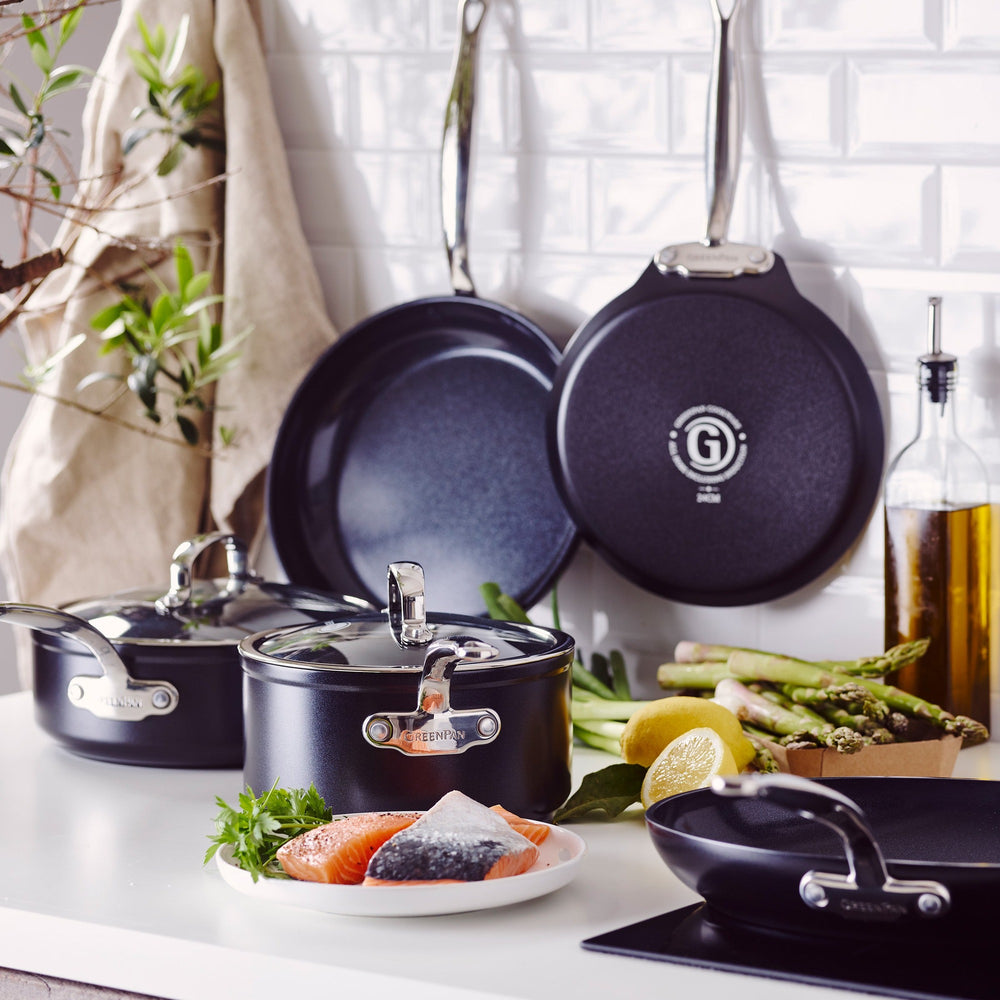 GreenPan Koekenpannenset Barcelona Pro 2-delig - ø 24 & 28 cm - sfeerbeeld 1