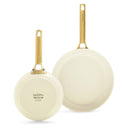 GreenPan Koekenpannenset Padova Reserve Cream White 2-delig - Koekenpan ø 20 & 26 cm - Keramische anti-aanbaklaag