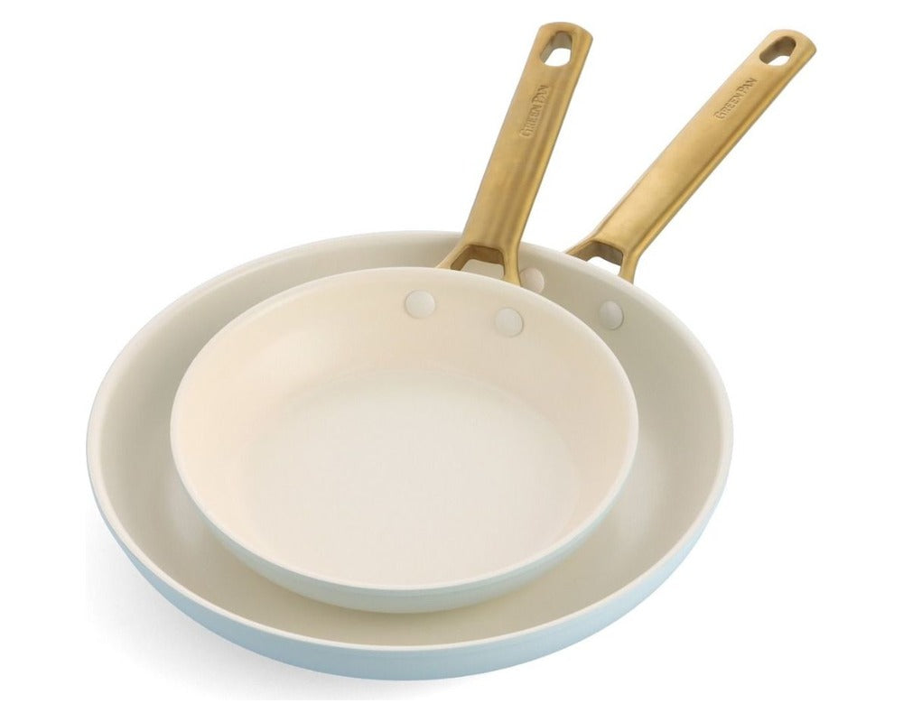 GreenPan Koekenpannenset Padova Reserve Light Blue ø 20 & 26 cm - vooraanzicht