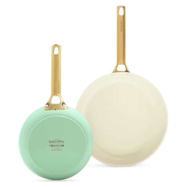 GreenPan Koekenpannenset Padova Reserve Mint Green 2-delig - ø 20 & 26 cm - Keramische anti-aanbaklaag