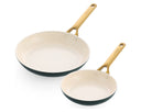 GreenPan Koekenpannenset Padova Reserve Pro 2.0 Pine Green 2-delig - Koekenpan ø 20 & 26 cm - Keramische anti-aanbaklaag
