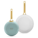 GreenPan Koekenpannenset Padova Reserve Smokey Blue 2-delig - Koekenpan ø 20 & 26 cm - Keramische anti-aanbaklaag