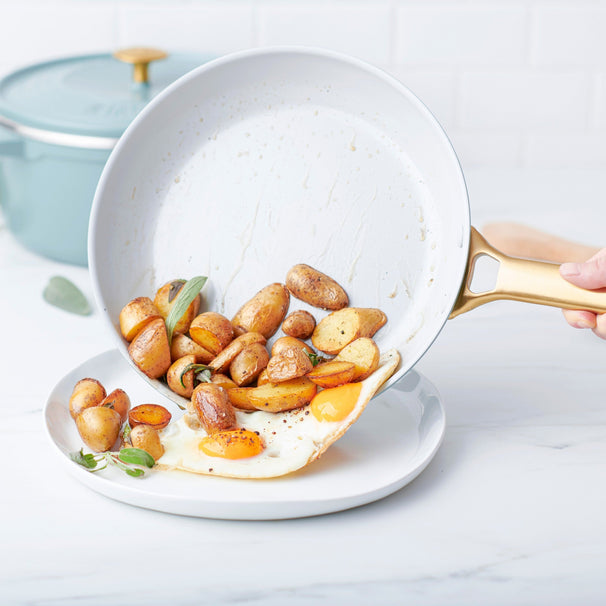 GreenPan Koekenpannenset Padova Reserve Smokey Blue 2-delig - ø 20 & 26 cm - Keramische anti-aanbaklaag