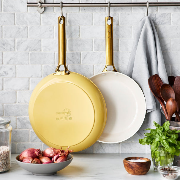 GreenPan Koekenpannenset Padova Reserve Sunshine Yellow 2-delig - ø 20 & 26 cm - Keramische anti-aanbaklaag