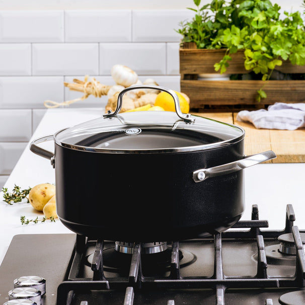 GreenPan Kookpan Copenhagen Zwart ø 20 cm / 3.3 Liter - keramische anti-aanbaklaag