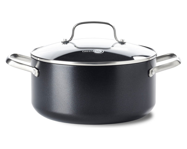 GreenPan Kookpan Copenhagen Zwart ø 24 cm / 5.2 Liter - keramische anti-aanbaklaag