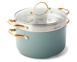 GreenPan Kookpan met Vergiet Padova Reserve Smokey Blue ø 24 cm / 5.7 Liter
