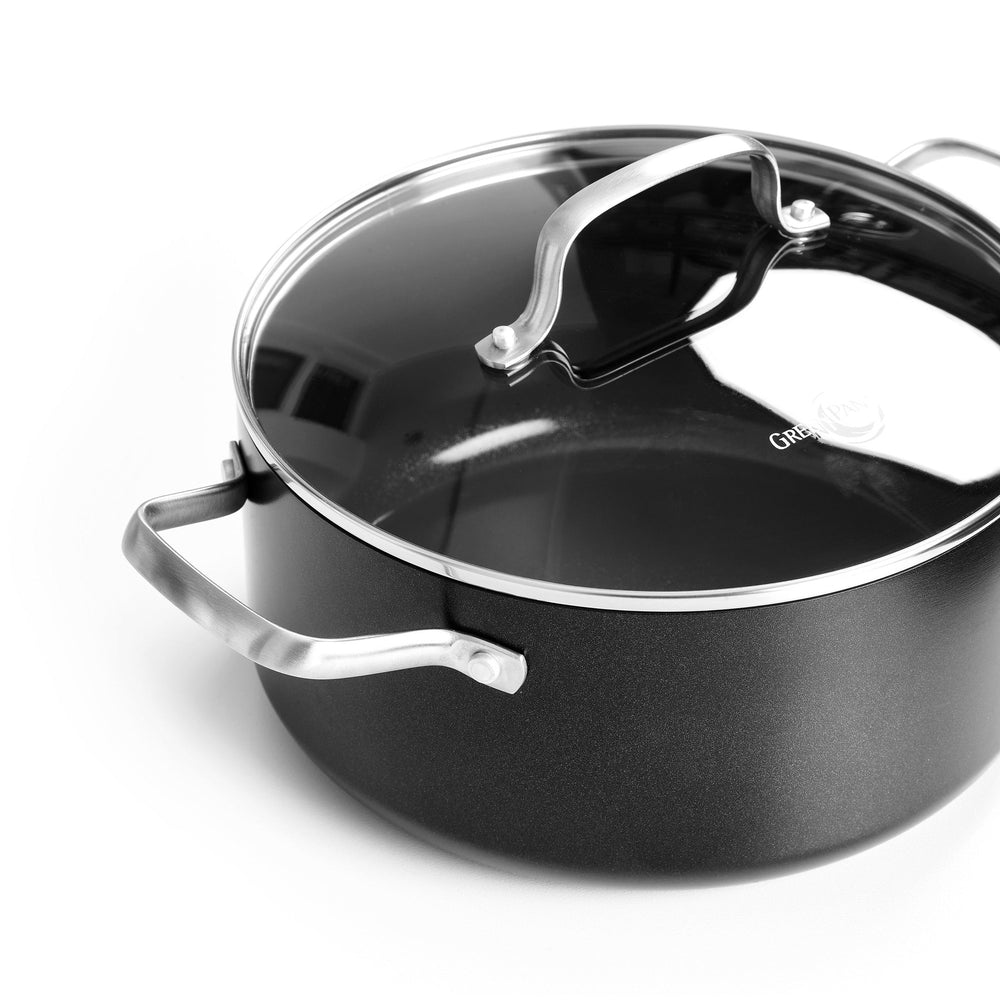 GreenPan Pannenset Copenhagen Zwart 3-delig - Steelpan ø 16 cm, Kookpan ø 18 & 20 cm - detail 2
