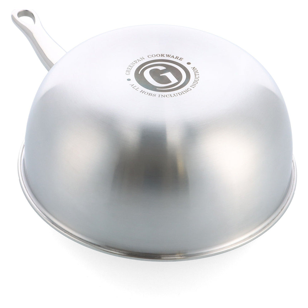 GreenPan Sauteuse / Chef's Pan Première 5PLY RVS ø 20 cm / 2.36 Liter - onderaanzicht