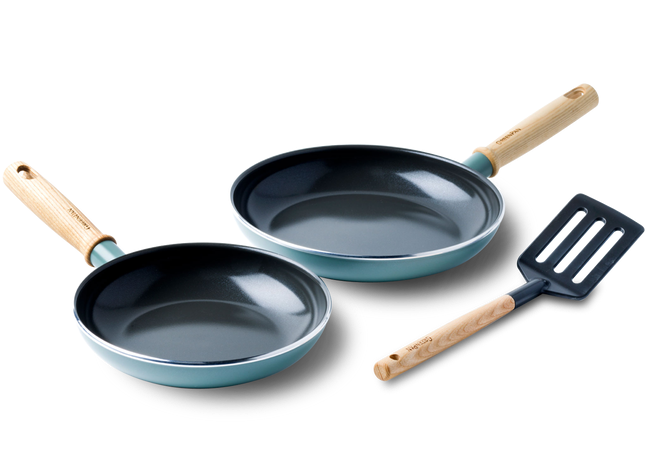 GreenPan Koekenpannenset met spatel - Mayflower - ø 20 & 24 cm - keramische anti-aanbaklaag