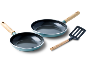 GreenPan Koekenpannenset met spatel - Mayflower - ø 20 & 24 cm - keramische anti-aanbaklaag