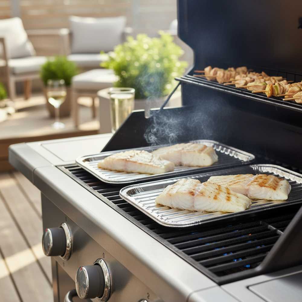 Cookinglife Grill BBQ Aluminium Bakjes / BBQ Grill Tray / Grillschaal 28 x 23 cm - 15 stuks