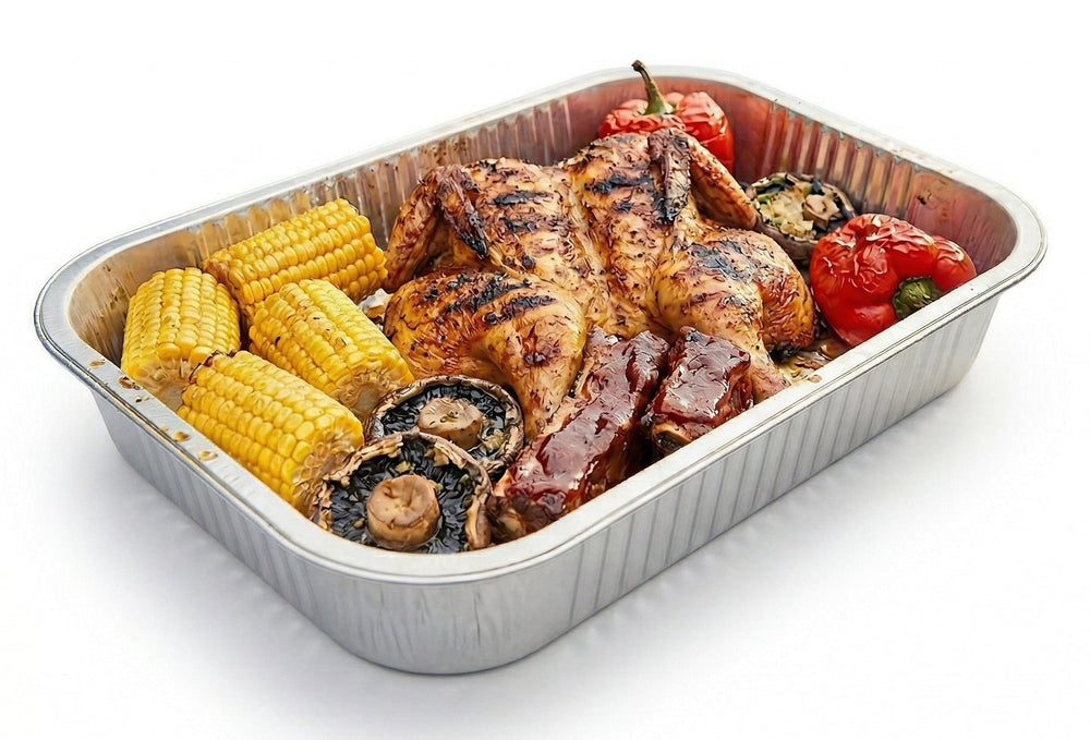 Cookinglife Grill BBQ Aluminium Bakjes / BBQ Grill Tray - 22 x 15 cm - 15 stuks