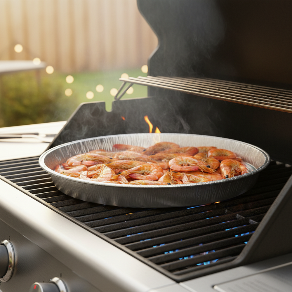 Cookinglife Grill BBQ Aluminium Bakjes / BBQ Grill Tray ø 33 cm - 15 stuks
