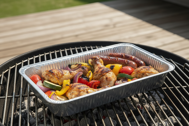 Cookinglife Grill BBQ Aluminium Bakjes / BBQ Grill Tray - 34 x 21 cm - 18 stuks