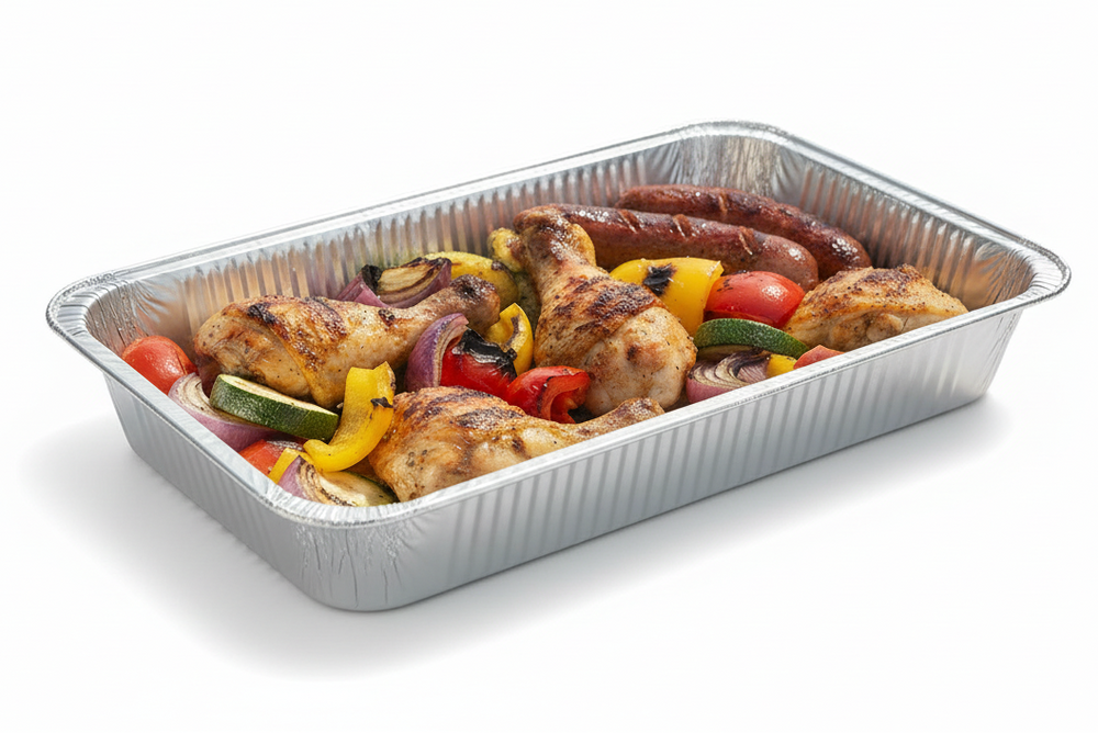 Cookinglife Grill BBQ Aluminium Bakjes / BBQ Grill Tray - 34 x 21 cm - 18 stuks