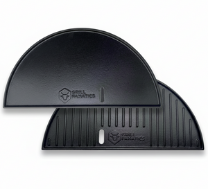 Cookinglife Grill Halve Maan Grillplaat / Plancha Gietijzer - 2-zijdig - Geschikt voor 46 cm Kamado's