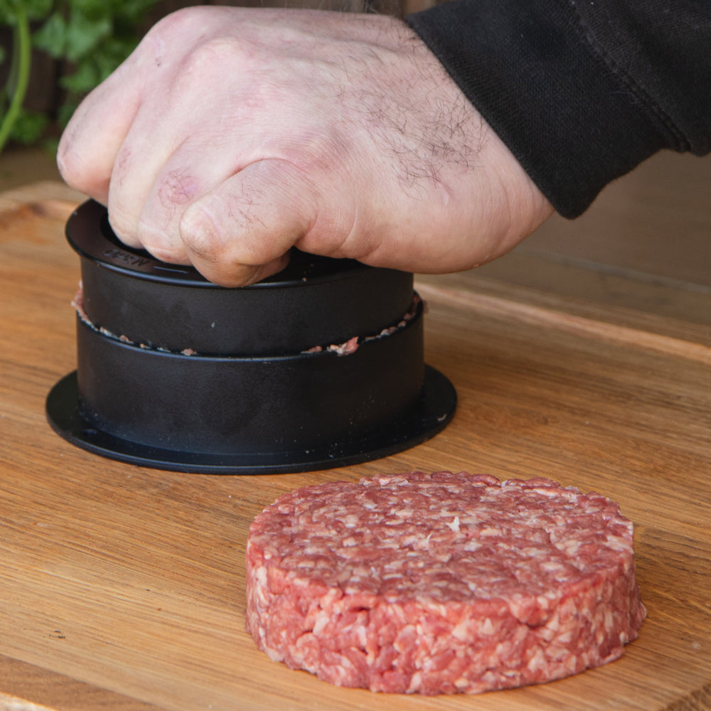 Cookinglife Hamburgerset / Smashburger Set - Gietijzeren Smashpers, Extra Pers & BBQ Spatel