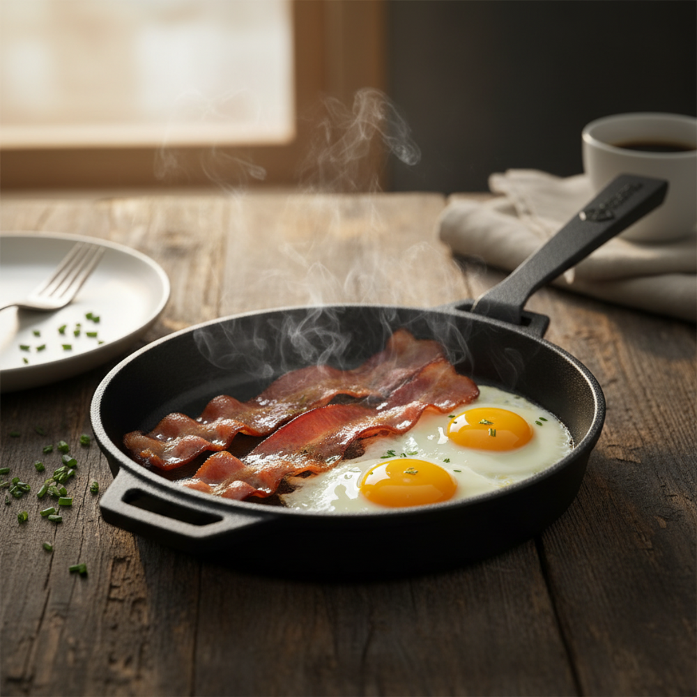 Cookinglife Grill Koekenpan / Skillet Gietijzer ø 25 cm - Afneembaar handvat