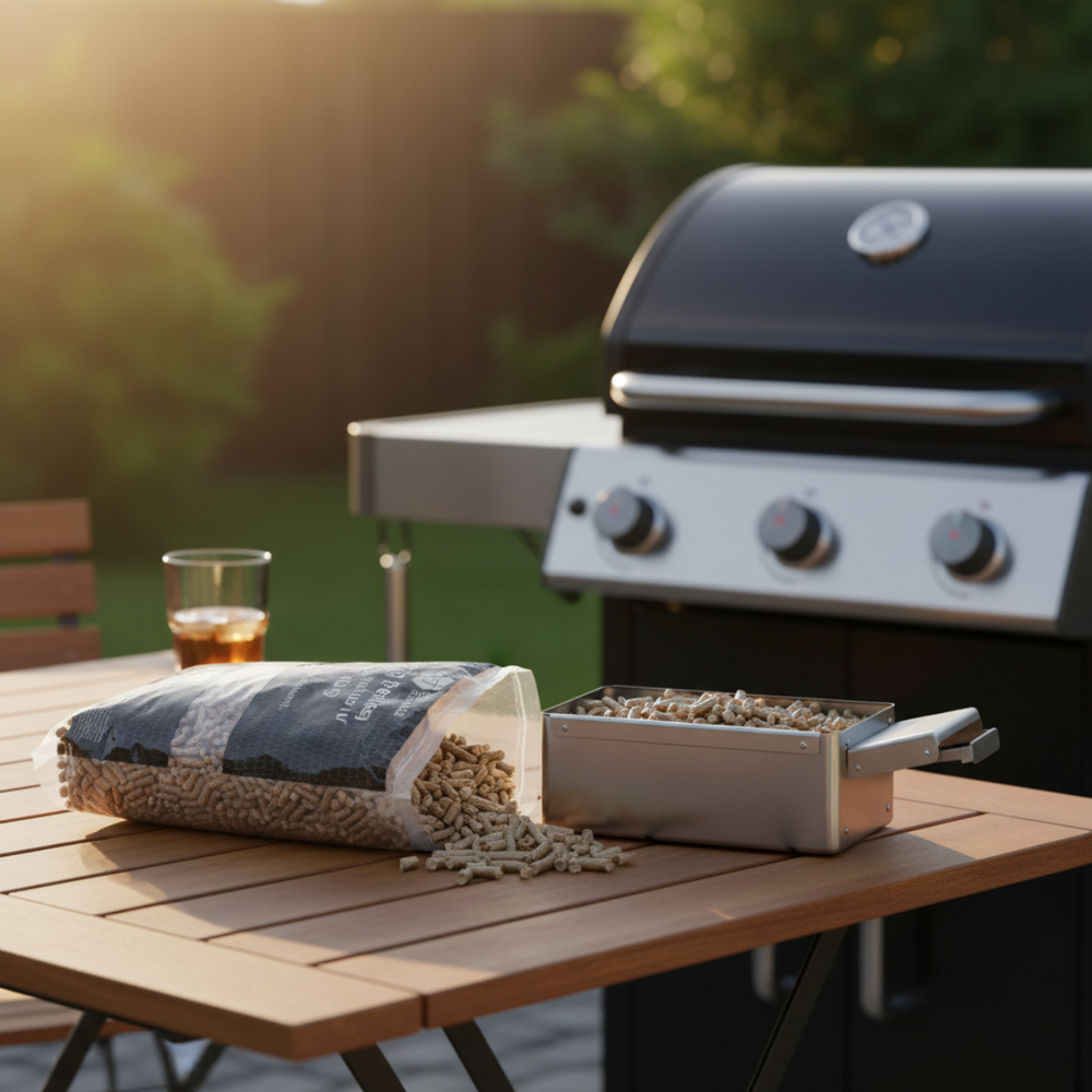 Cookinglife Pizzaoven Startset Houtgestookt - Met 10 kg Eiken Pellets, Pizzaschep & Pizzasnijder