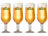 Grolsch Bierglazen op Voet Classic - 250 ml - 4 stuks