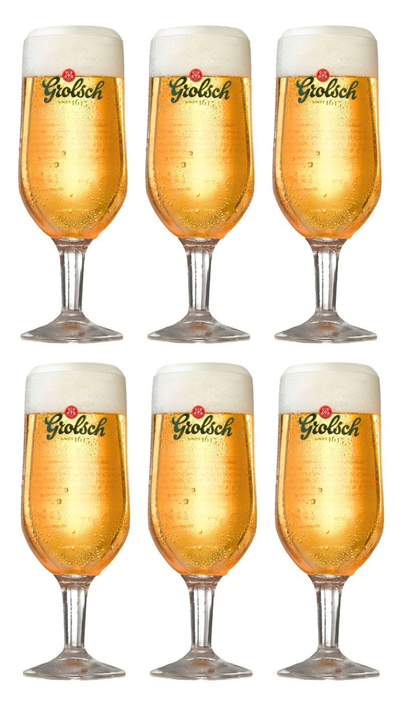 Grolsch Bierglazen op Voet Classic - 250 ml - 6 stuks