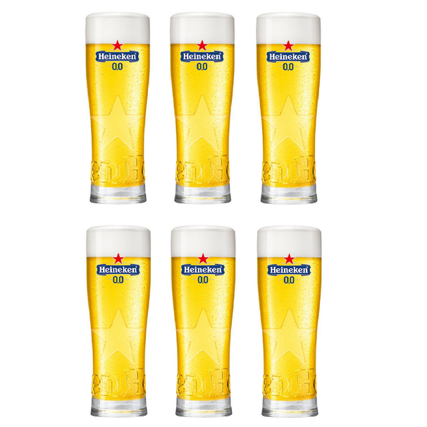 Heineken Bierglazen 0.0 Star - 250 ml - 6 stuks
