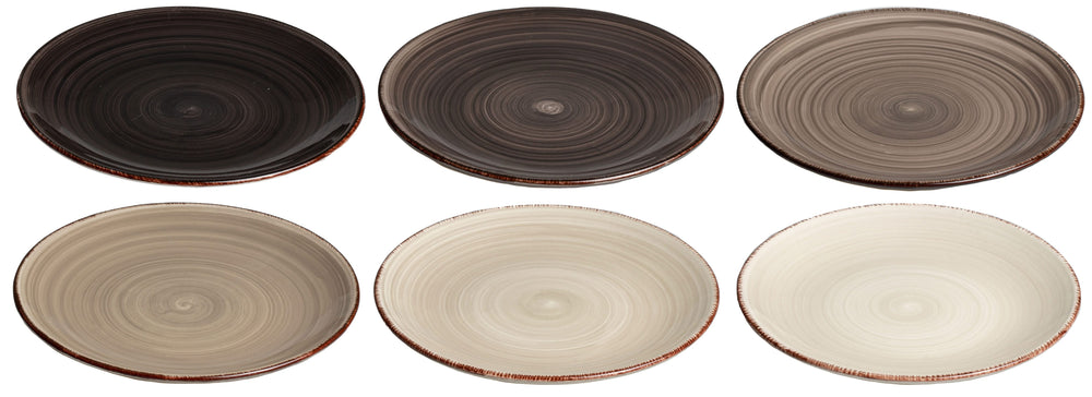 Cookinglife Ontbijtborden / Dessertborden Delice Grijs ø 19 cm - 6 stuks
