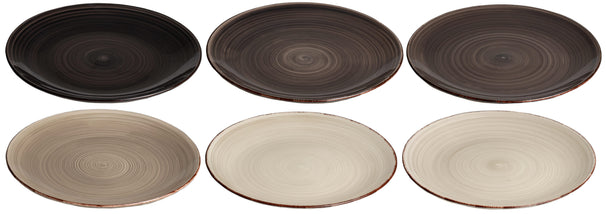 Cookinglife Dinerborden Delice Grijs ø 26.5 cm - 6 stuks