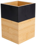 Cosy & Trendy Spatelpot Black & Wood - 10 x 10 x 14.5 cm