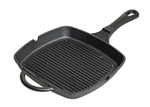 Blackwell Grillpan Gietijzer Cast Iron 23 x 23 cm - geschikt voor alle warmtebronnen - zonder anti-aanbaklaag