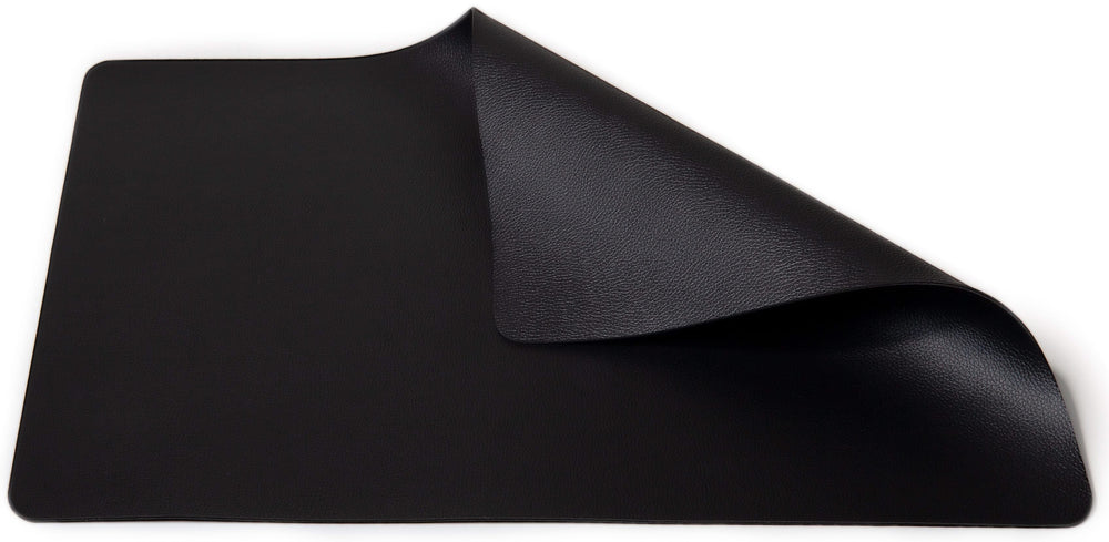 Cookinglife Placemats - Vegan leer - Zwart - 46 x 33 cm - 6 stuks