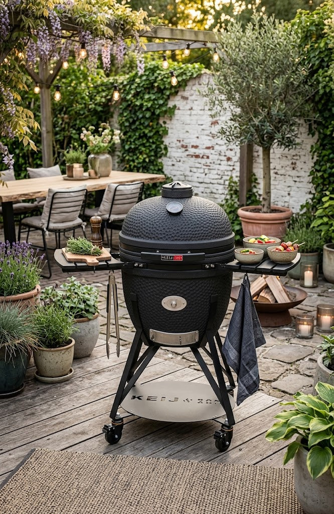 Keij Kamado BBQ Legend XL Matt Black - 23 inch