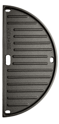 Keij Kamado Halve Maan Grillplaat / Plancha Compact - Geëmailleerd Gietijzer - 2-zijdig - 33 cm - voor 15 inch Kamado's - Universeel