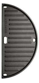 Keij Kamado Halve Maan Grillplaat / Plancha Compact - Geëmailleerd Gietijzer - 2-zijdig - 33 cm - voor 15 inch Kamado's - Universeel