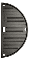 Keij Kamado Halve Maan Grillplaat / Plancha Compact - Geëmailleerd Gietijzer - 2-zijdig - 33 cm - voor 15 inch Kamado's - Universeel