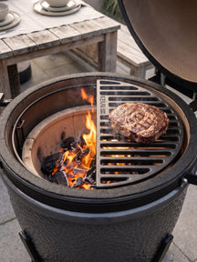 Keij Kamado Halve Maan Rooster Compact - Geëmailleerd Gietijzer - 33 cm - voor 15 inch Kamado's - Universeel