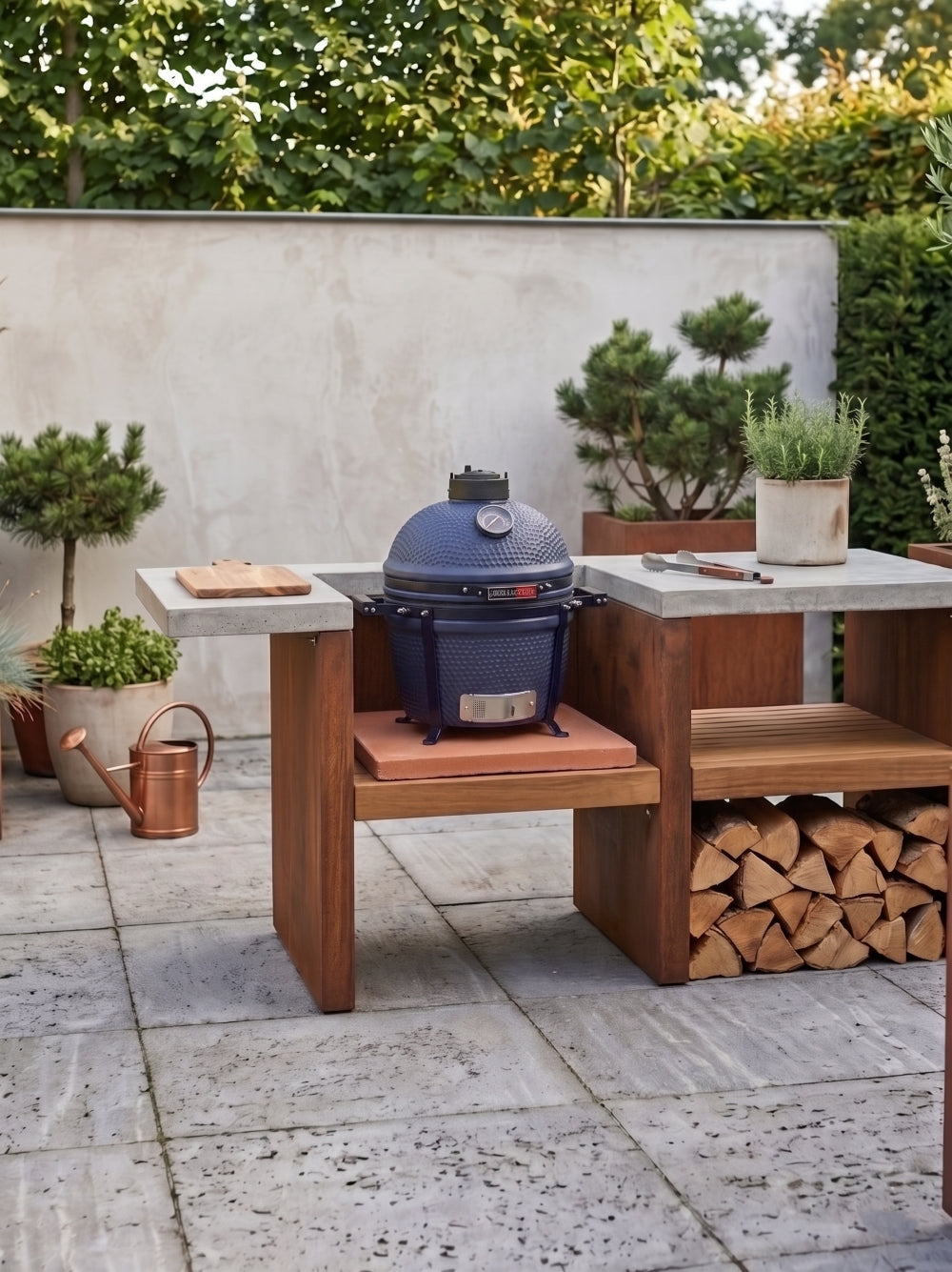 Keij Kamado BBQ Legend Compact Blue - 15 inch