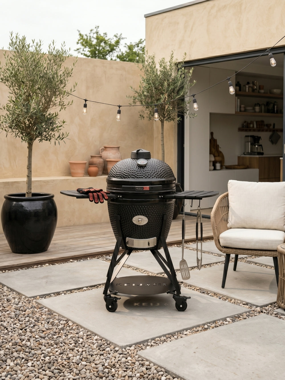 Keij Kamado BBQ Pro Large Black - 21 inch