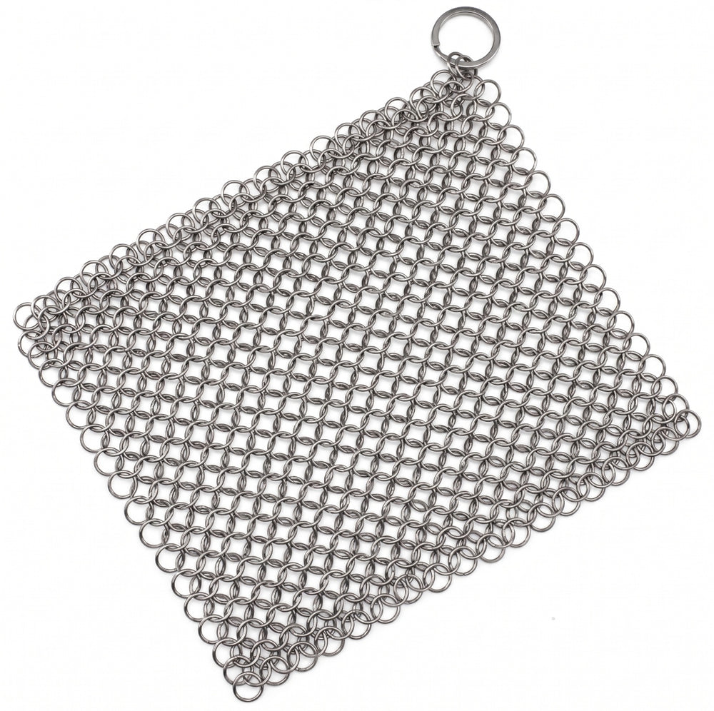 Keij Kamado Gietijzer scrubber - RVS reinigingsketting
