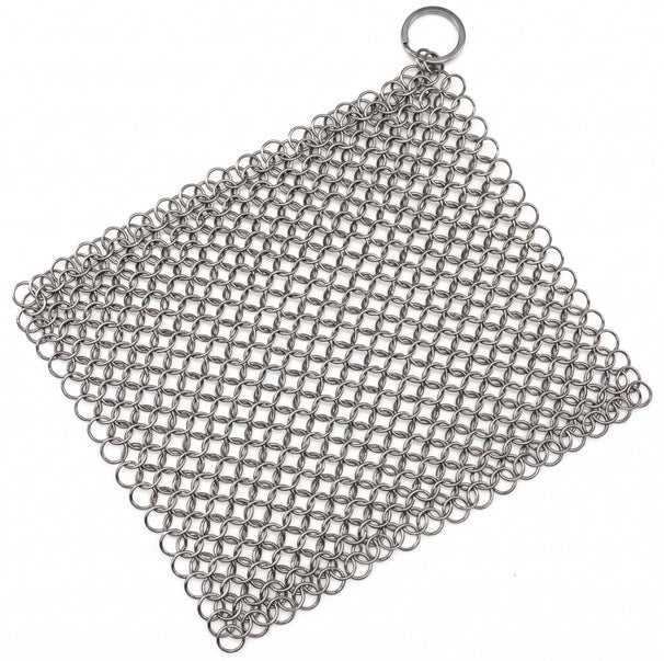 Keij Kamado Gietijzer scrubber - RVS reinigingsketting