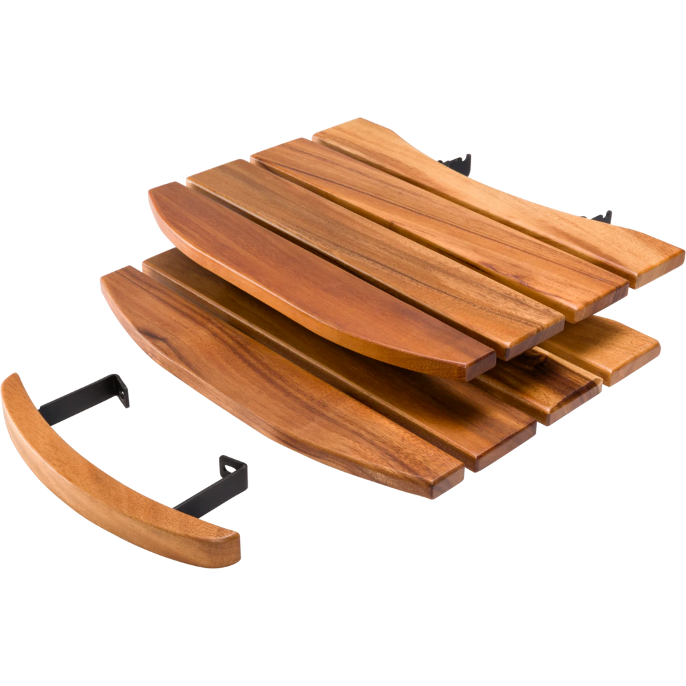 Keij Kamado Zijtafels en Handvat - Walnoot Hout - voor 21/23 inch Keij Kamado's