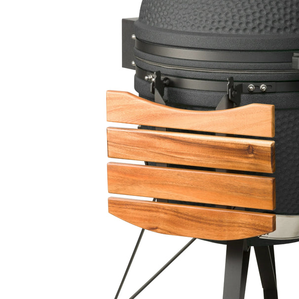 Keij Kamado Zijtafels en Handvat - Walnoot Hout - voor 21/23 inch Keij Kamado's